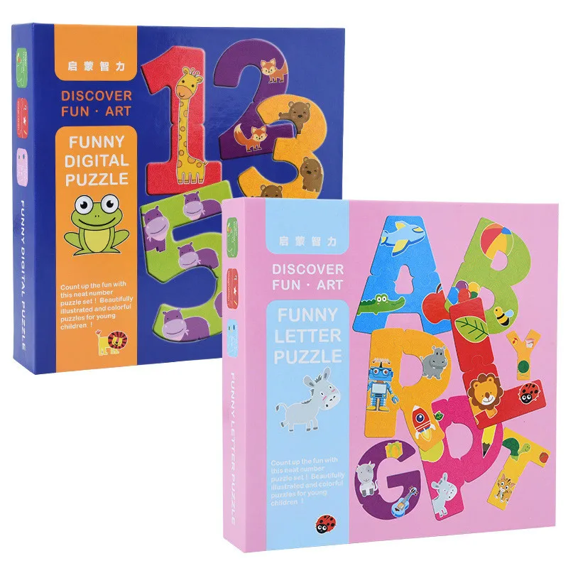 

Kids Wooden Puzzles Toys Digital Letter Puzzle Baby Intelligence Educational Toys Children Early Development