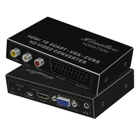 compatible hdmi to scart converter splitter hdmi to avvgascart splitter for ps4 laptop pc hdmi in to scart out