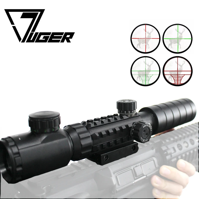 

LUGER 3-9x32 EG Hunting Scope Red Green Illuminated Optic Sight Tactical Riflescope 11/20mm Picatinny Rifle Air Guns Scope