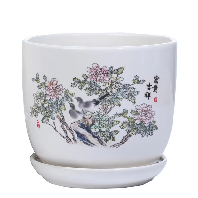 Керамический цветочный горшок креативный китайский стиль Экстра большой