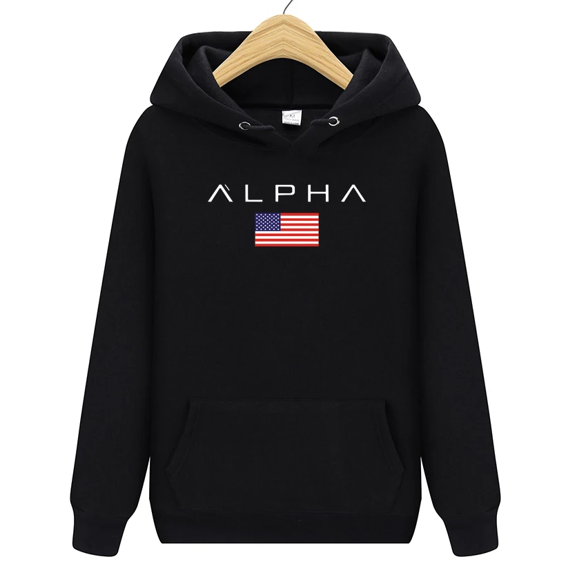 Осень новое поступление высокая Alpha Industries спортивная одежда с принтами Мужская