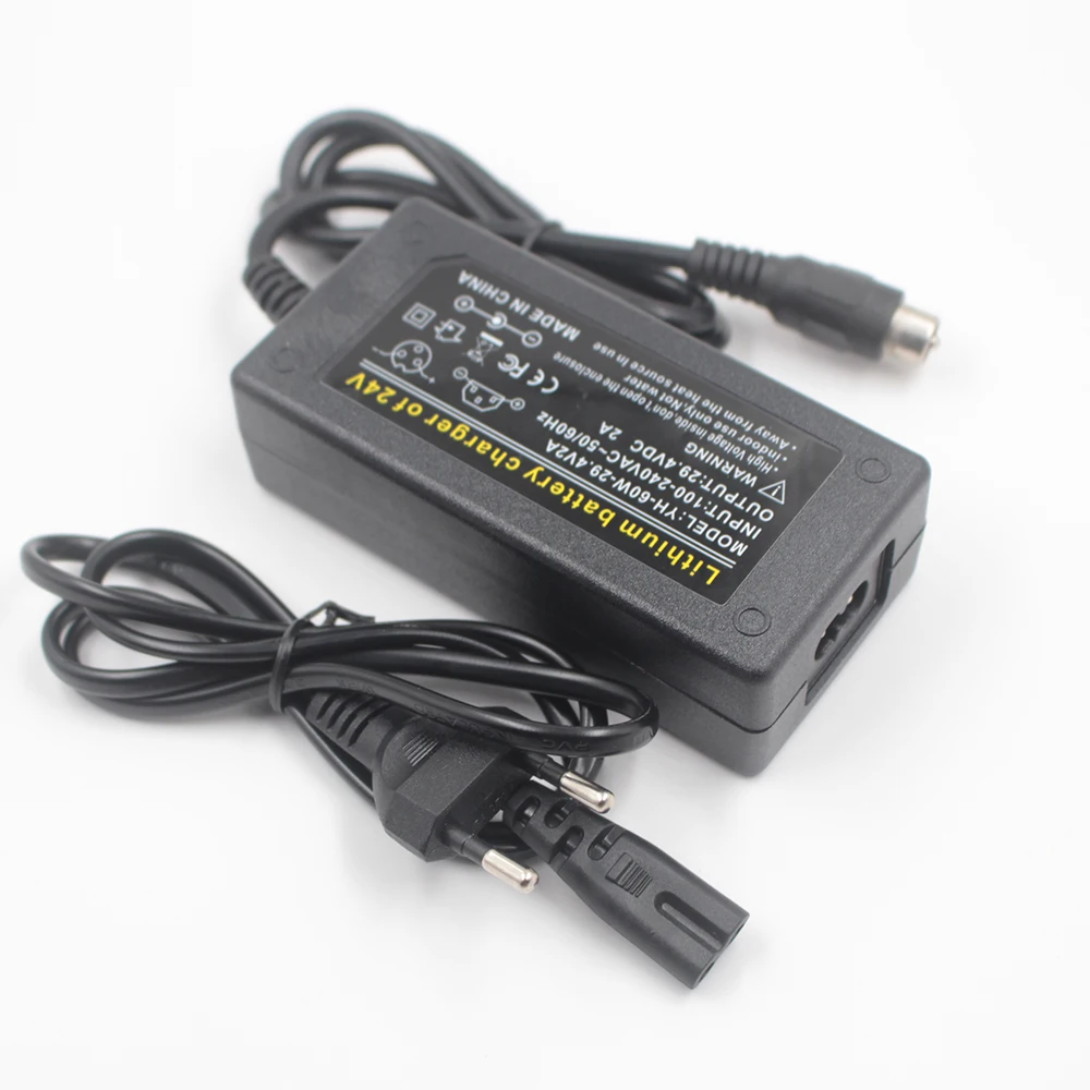 AC 100-240V 24V-29.4V 2A Adapter Power Lithium Battery Charger for 7 S 18650 Batteries Pack Electric Video Connector 1CM | Электроника