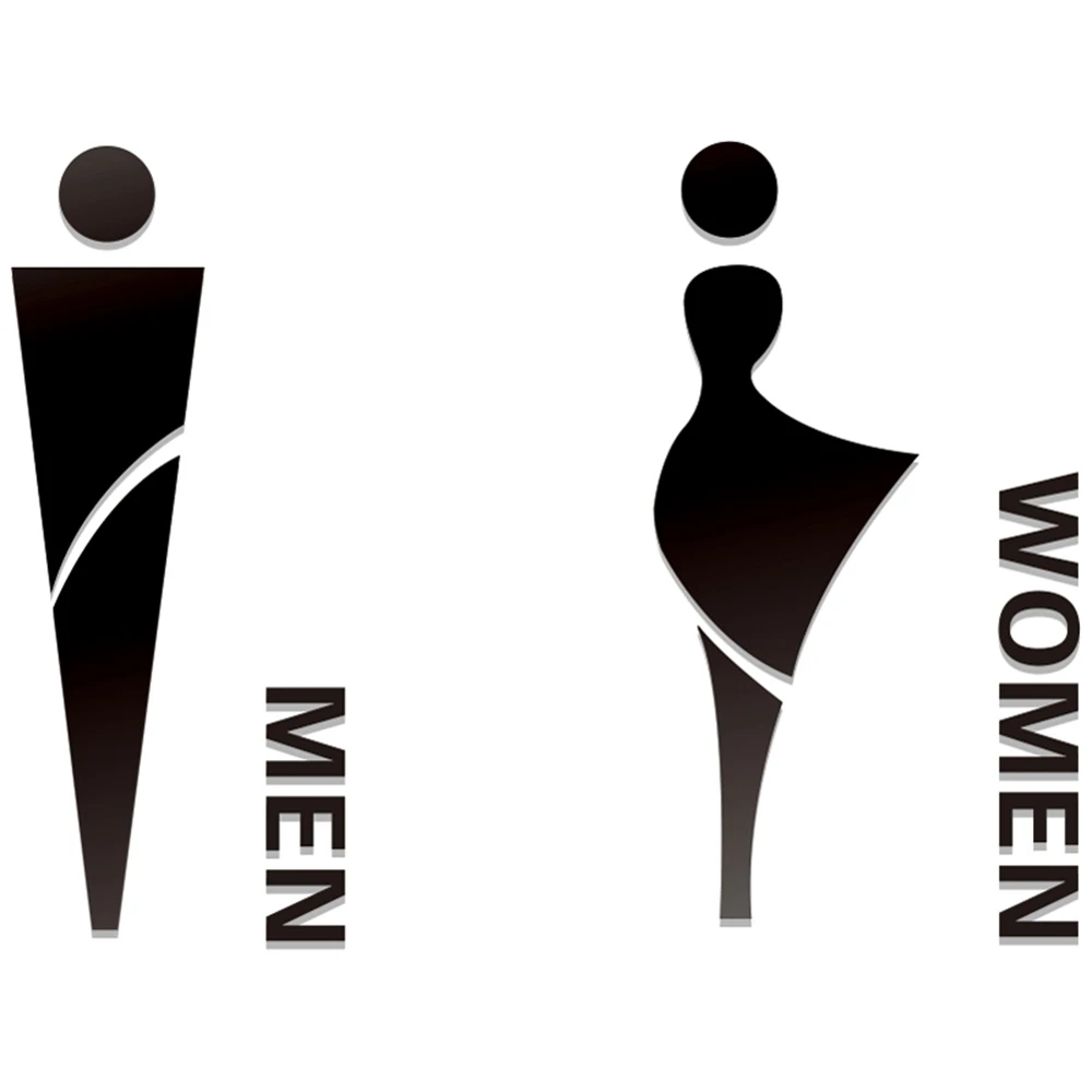 

Toilet Shower Wc Sign Acrylic Wall Sign Holder Customized Character Engraving High Grade Doorplate Room Signage Plate