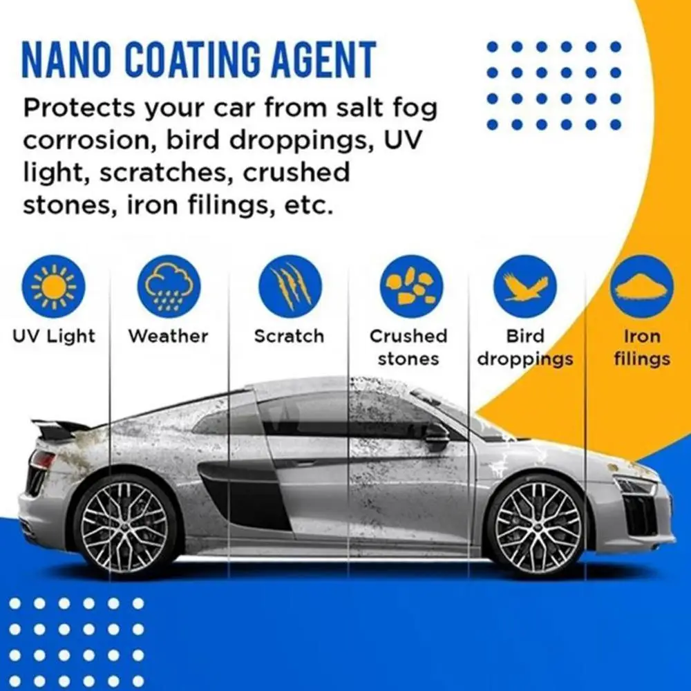

30ml Anti Scratch Hydrophobic Polish Nano Coating Agent Long-lasting and For Fog-Free Deep Slick Shine Protection X2R0