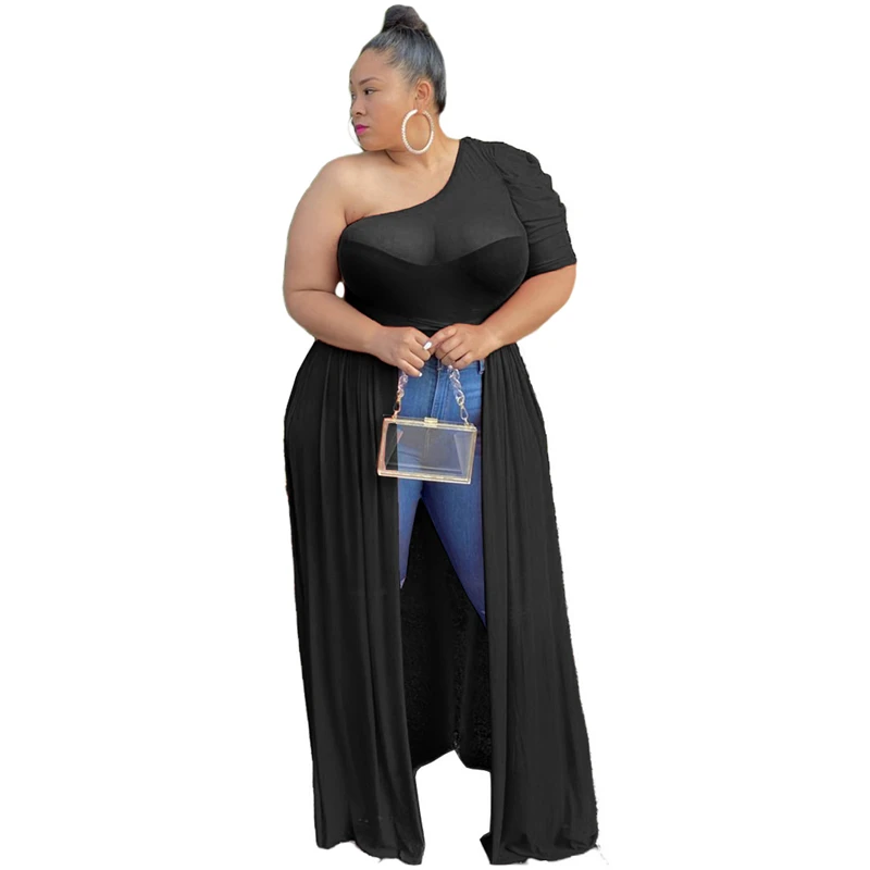 Женская верхняя одежда из органической кожи на одно плечо Длинные прозрачные