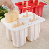 4 holes silicone popsicle mold ice cream tubs household child for kitchen gadgets dining bar accessories supplies eco friendly