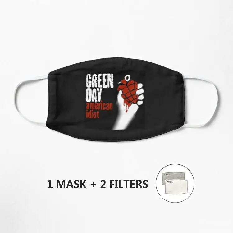 

Американская зеленая маска-идиот, новые персонажи, многоразовая маска для лица, многоразовая маска для рта, колпачки для рта, Пыленепроница...