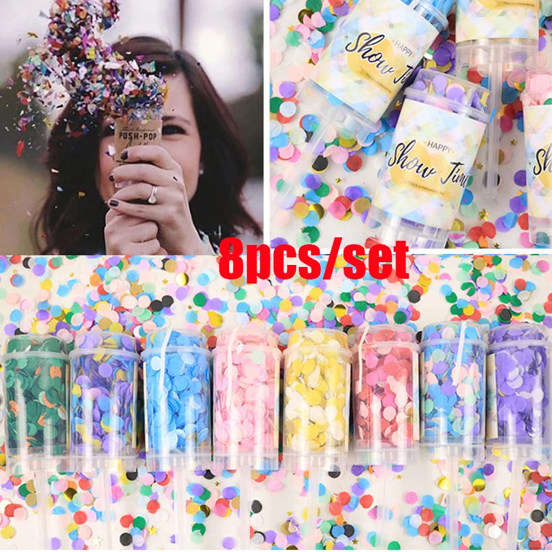 8 шт./компл. металлическое конфетти розовое золото вечерние встроенный в