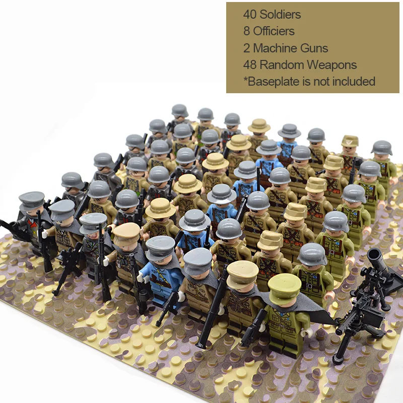 48 шт./компл. WW2 солдат Военная Советского Союза, Китай, США, Великобритания, Франция, Япония, армии конструкторных блоков, Детские кубики, игрушки