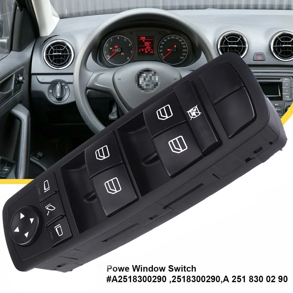 

YOMI Car styling Good Quality Black Window Master Switch For Benz ML350 W251 X164 GL450 R350 No. A2518300390 2518300390