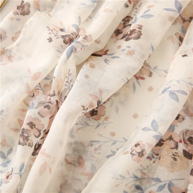 2021 Женская Осенняя мода винтажная Цветочная кисточка модель из пашмины с