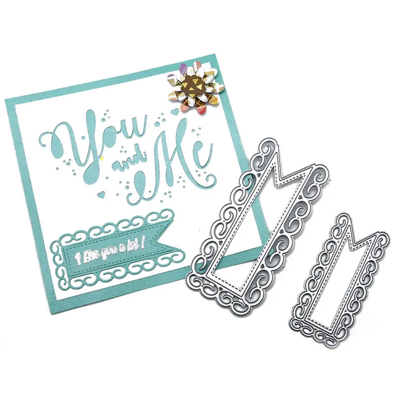 InLoveArts кружевной баннер штампы сшитая бирка металлические пресс формы для сделай