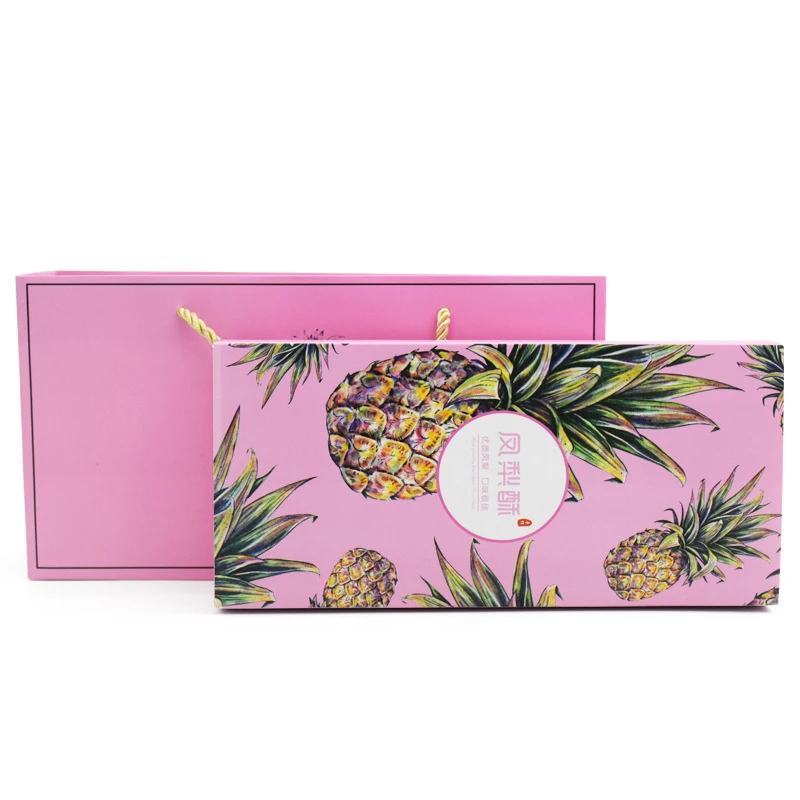 Креативный желтый розовый ананас торт набор подарок ящик для коробки сумка