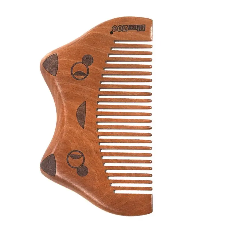 Антистатическая расческа из натурального дерева гладкая широкая тонкая зубная
