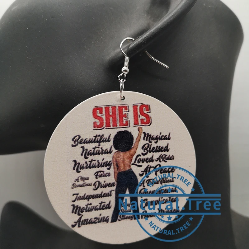 Бесплатная доставка! Это черные деревянные серьги|Серьги-кольца| |