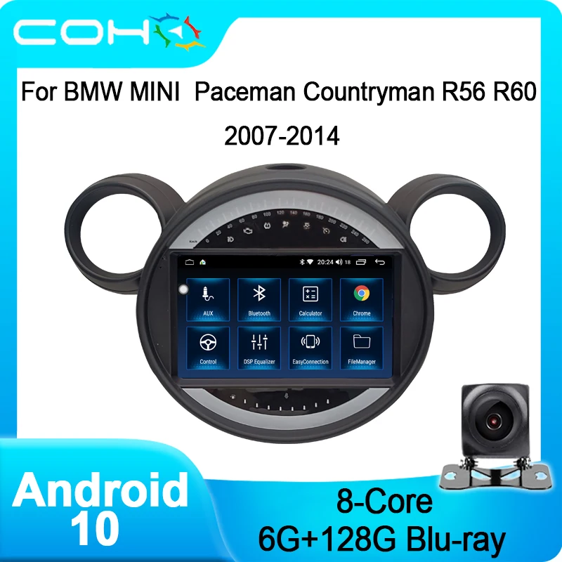 Мультимедийный плеер для BMW MINI Paceman Countryman R56 R60 2007 2014 Android 10 0 8 ядер 6/128G стерео