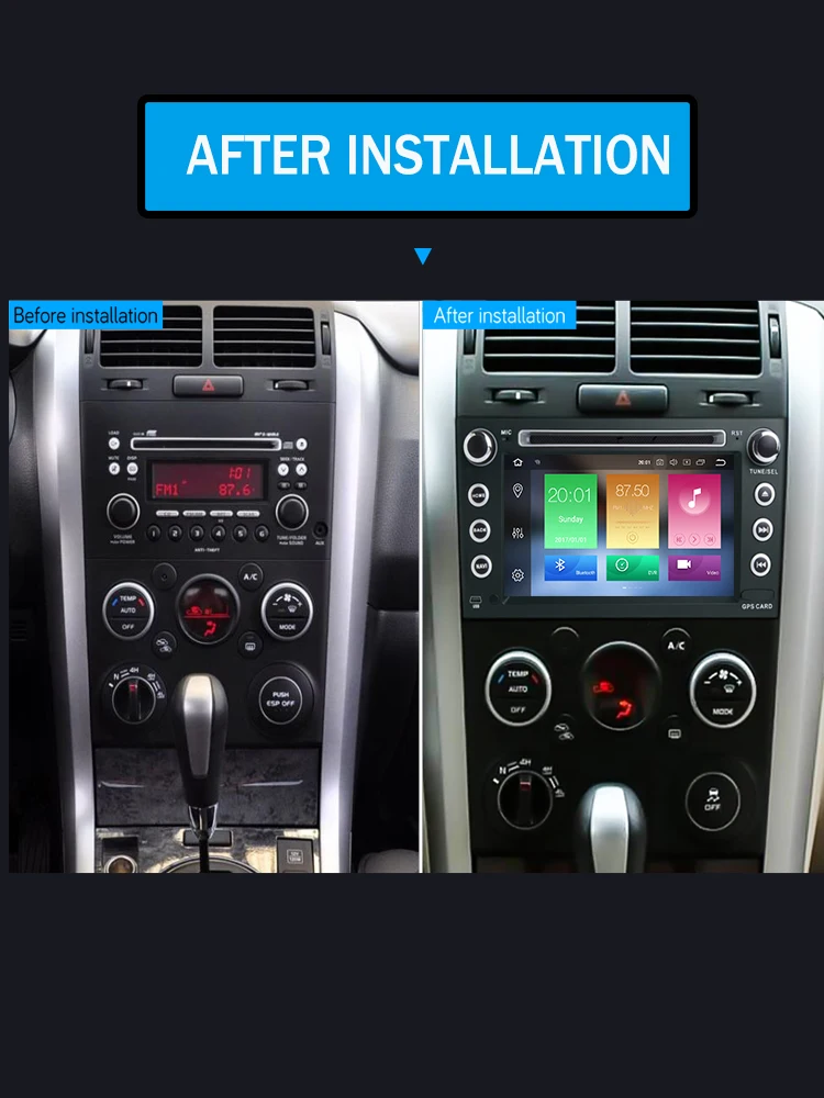 Bonroad " 2Din Android 9,0 автомобильный dvd для suzuki grand vitara 2007-2013 стерео gps навигация автомобильное радио USB аудио видео плеер