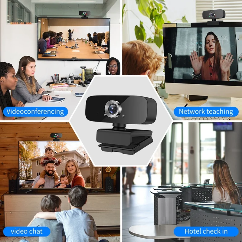 Full HD 1080P USB Webcam with Noise Cancelling Microphone Auto Focus Web Camera for Live Broadcast Video Calling |