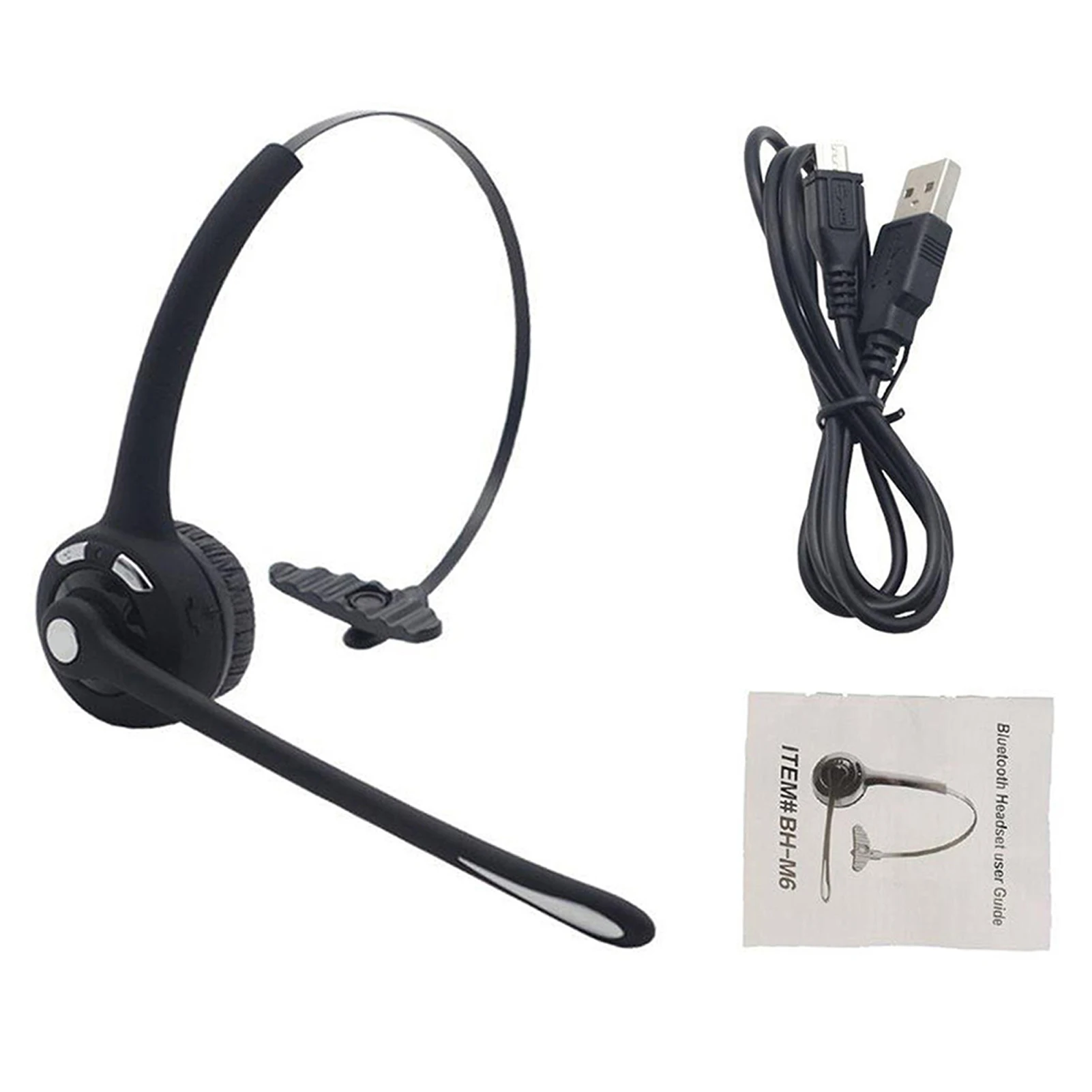 Compatible Headset Wireless Call Center Hands Free Home Single Ear For Cellphone PC Music Adjustable Noise Cancelling | Электроника