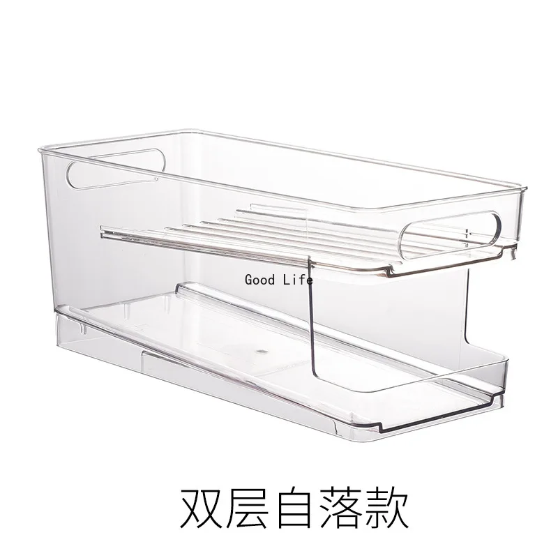 

Beers Soda Cans Holder Rack Plastic Refrigerator Organizer Bins Bottle Storage Racks Kitchen Organization