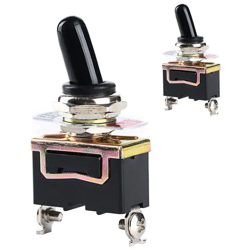 Сверхмощный Кулисный тумблер 10A 125V SPST 2 Pin ВКЛ/ВЫКЛ переключатель металлическая