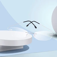 handoer 865 rimless optical glasses frame for women spectacles glasses optical prescription frame flexible titanium legs