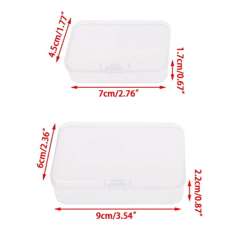 Маленькие Прозрачные Пластиковые ящики для хранения Прозрачный квадратный