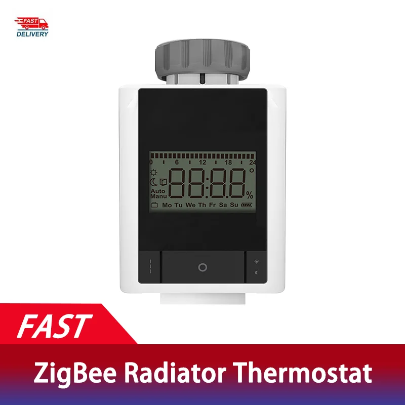 

Умный термостат ZigBee 3,0, Нагреватель TRV, термостатический клапан радиатора с голосовым управлением, работает с Alexa Google Home 2021