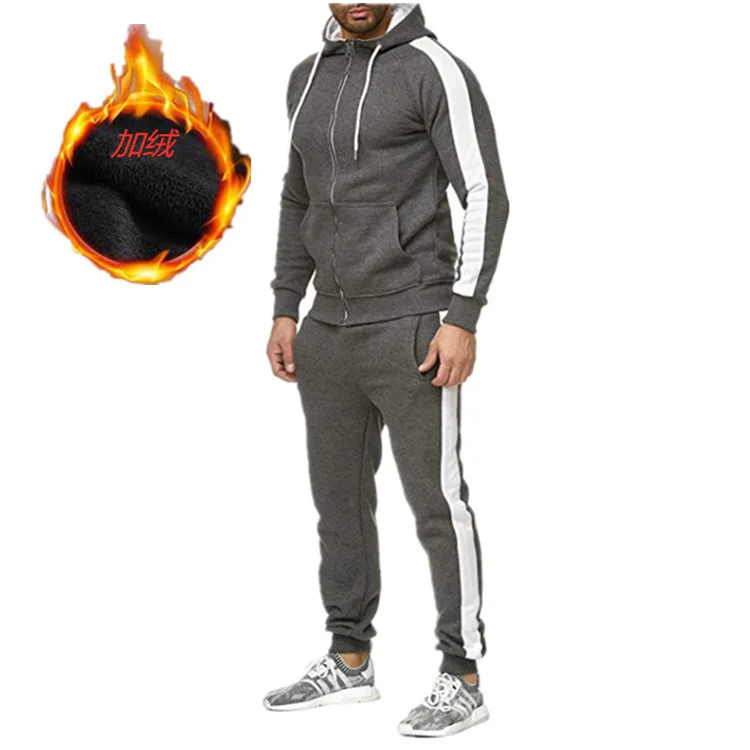 Модные мужские спортивные комплекты 2 шт./компл. весна осень 2021 толстый мужской