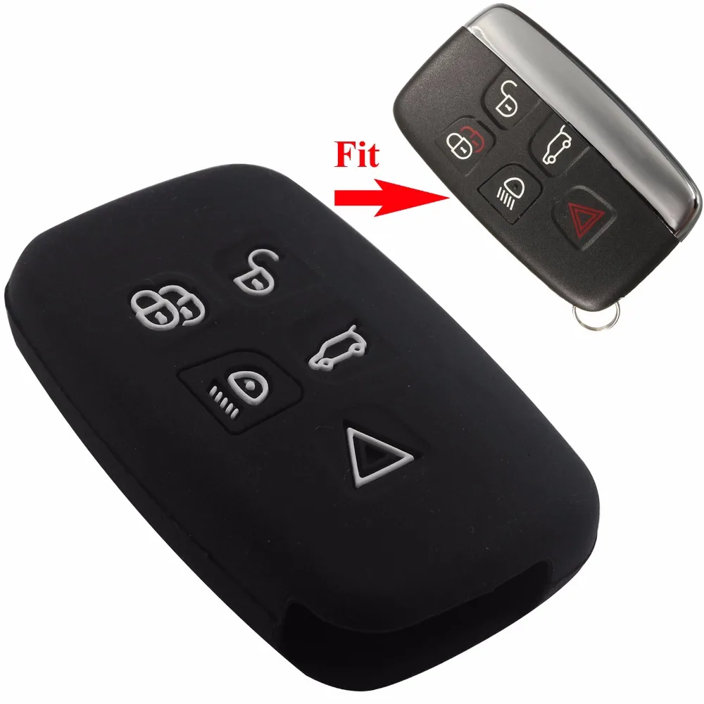 Силиконовый чехол для автомобильного ключа с 5 кнопками LAND ROVER LR4 Range Rover Sport Evoque