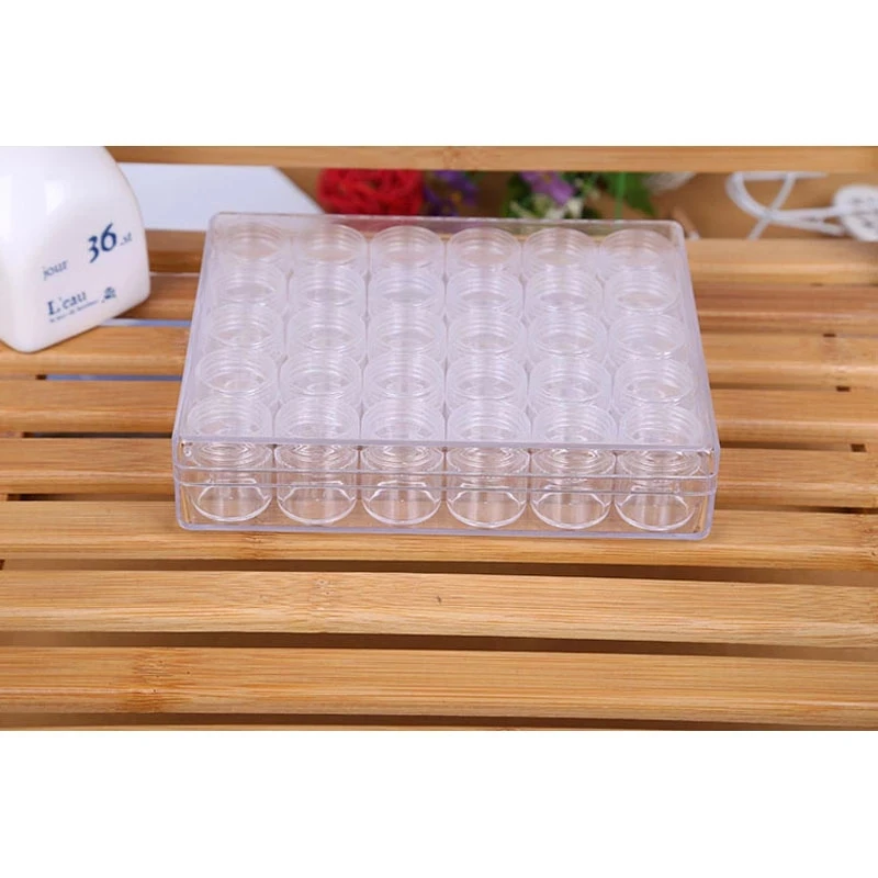 

30/60/90/120 Slots Adjustable Transparent Diamond Painting Accessory Tools Jewelry Storage Box Case Cross Stitch Tools Organize