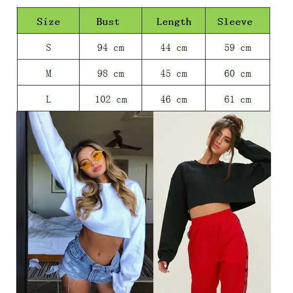 New Fashion Elegant Streetwear Womens Casual Long Sleeve Jumper Sweater Crop Top Pullover Tops | Женская одежда