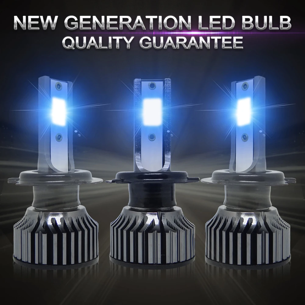 

2PCS H7 LED Headlight Bulbs 12-24V Car LED Headlamp 8000K Ice Blue 8000LM 36W 8000K Ultra Bright COB Headlights IP68 Waterproof
