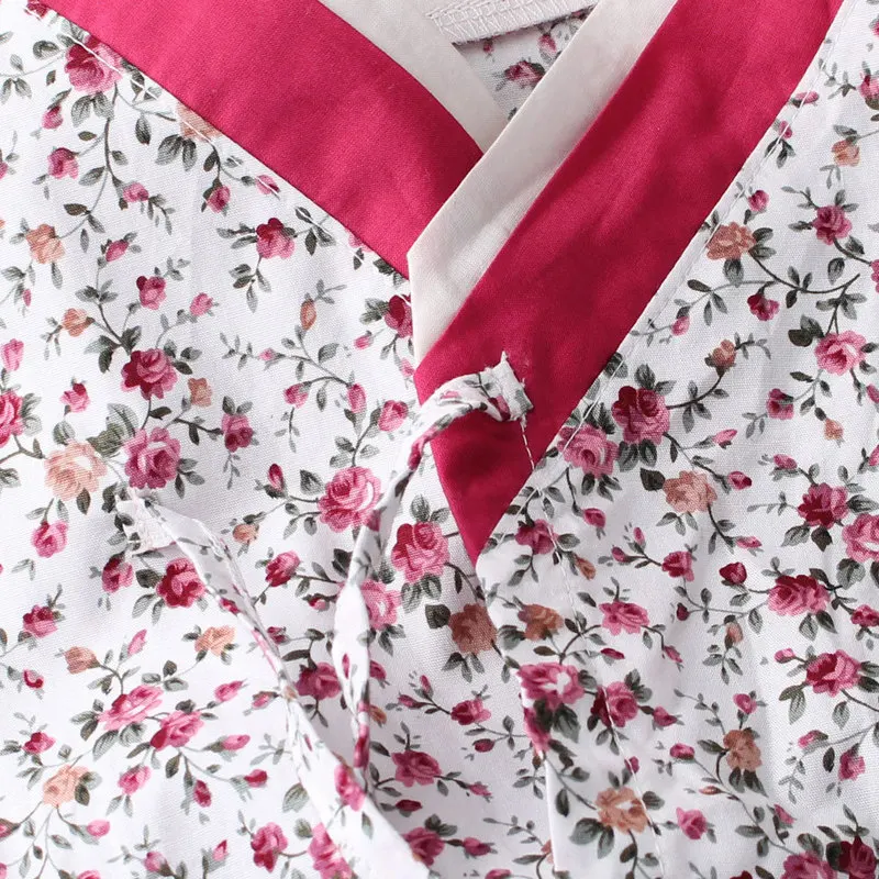 

2018 Korean Girls Traditional Hanbok Girls Dress Print Long-sleeved Kawaii Sweet Casual Dress Fashion Comfortable Loose Dress