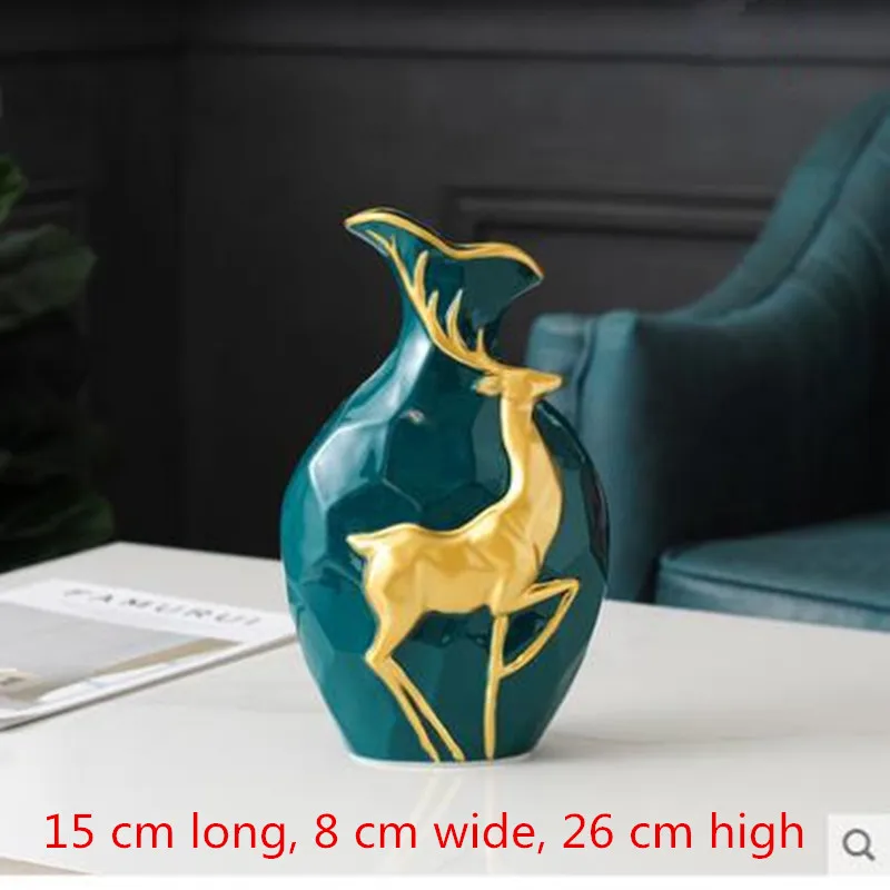 Креативная керамическая ваза в скандинавском стиле синий фарфор Рождественский