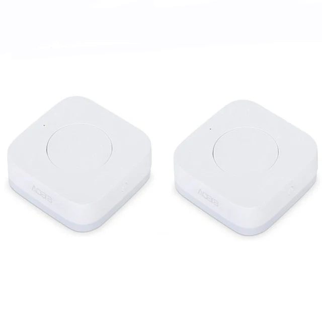 2pcs wireless switch Умный беспроводной переключатель Xiaomi Aqara, умный пульт дистанционного управления одним ключом, интеллектуальное приложение Aqara, приложение для домашней безопасности, управление приложением - Цвет: 2pcs wireless switch