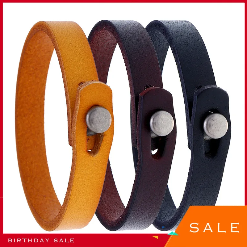 

2021 Retro Bracelet Cowhide female male Couples