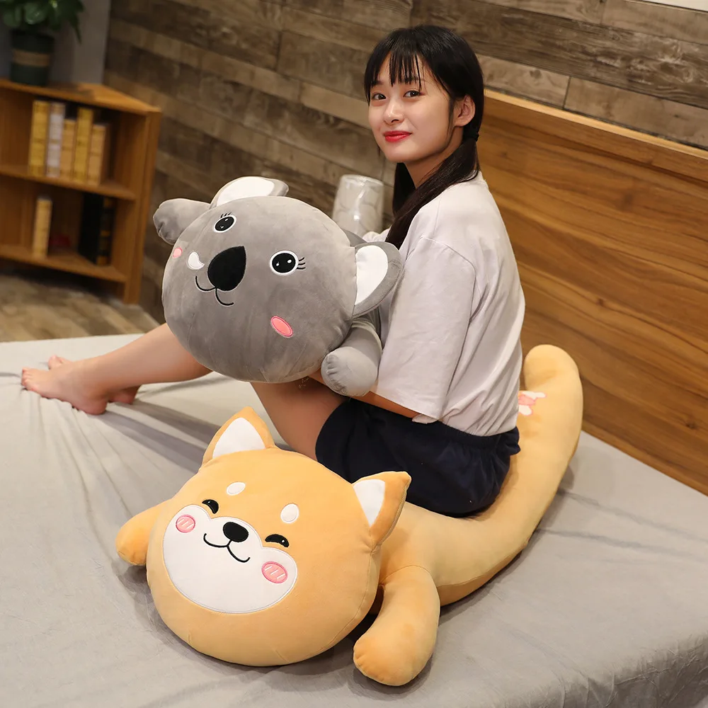 Милая Лежащая игрушка коала плюшевая подушка слон Сиба ину детская мультяшная