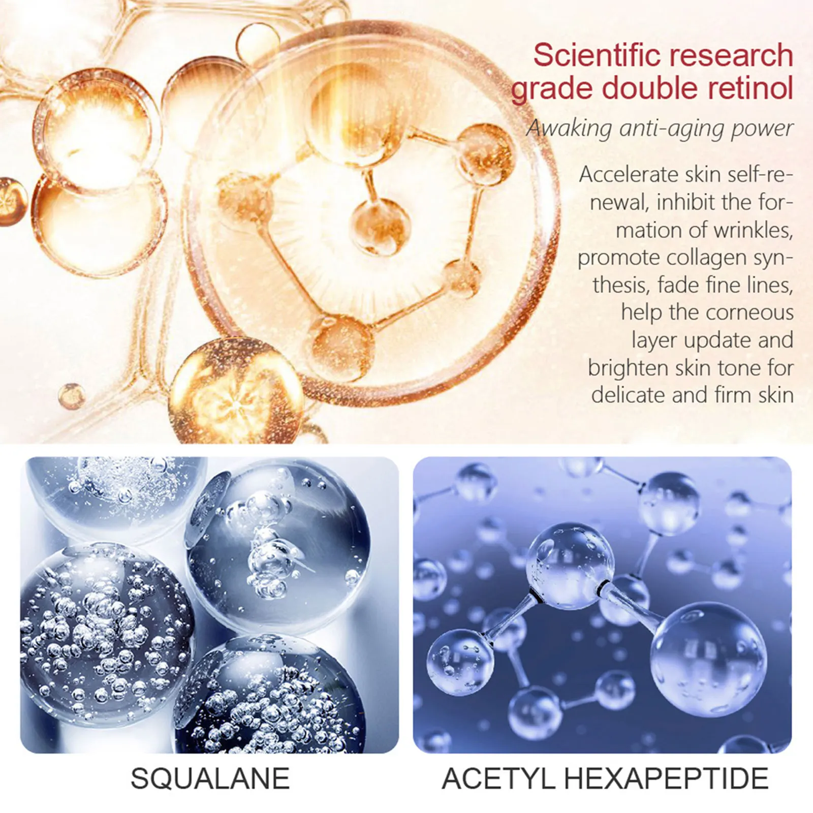 

VIBRANT GLAMOUR Retinol Face Serum Moisturizing Whitening Firming Fade Fine Lines Anti-wrinkle Anti-aging Deep Care Essence