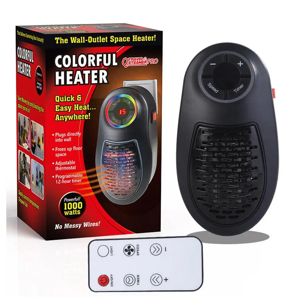 

Mini Household Warm air blower Colorful Electric Intelligent Heater with Adjustable Thermostat for Home Office Dormitory Bedroom