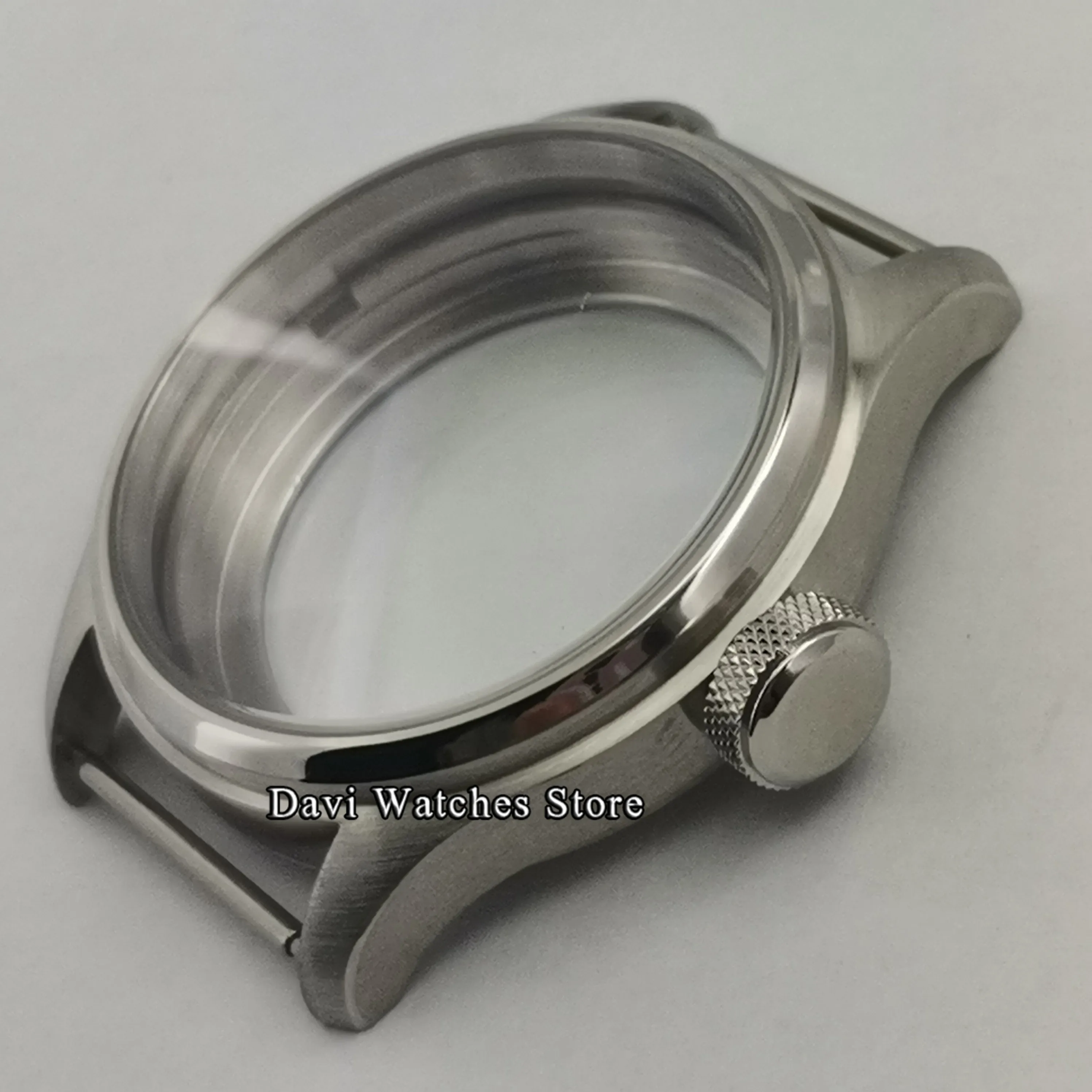

Steel Silver Case 47mm Case Fit ETA 6497 6498 Seagull St3600 3620 Movement