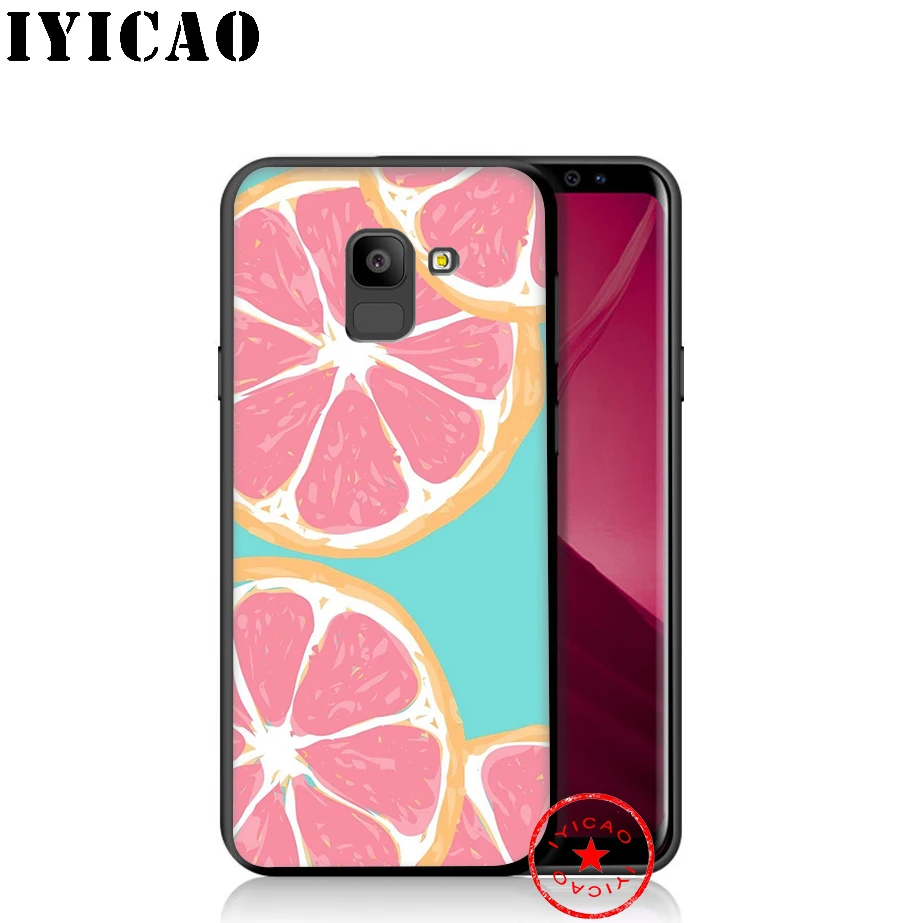 IYICAO грейпфрут арт мягкий чехол для телефона samsung Galaxy A9 A8 A7 J6 A6 плюс 2018 A5 A3 2016 2017