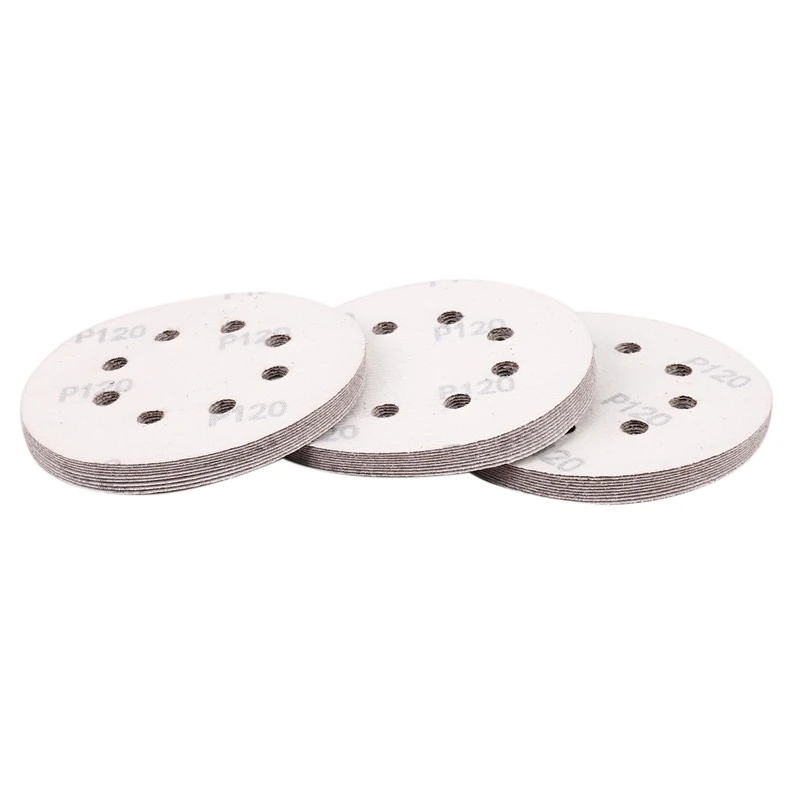 5 дюймов 8 отверстий 120 Грит песочный диск случайная орбита наждачная бумага петля