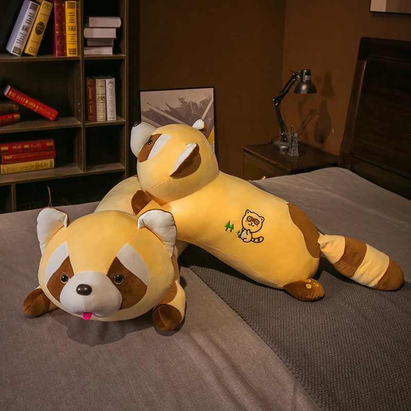 

60-120cm cute raccoon plush doll soft kawaii animal plush pillow panda Кукла енота home decoration Juguetes de peluche Almohada