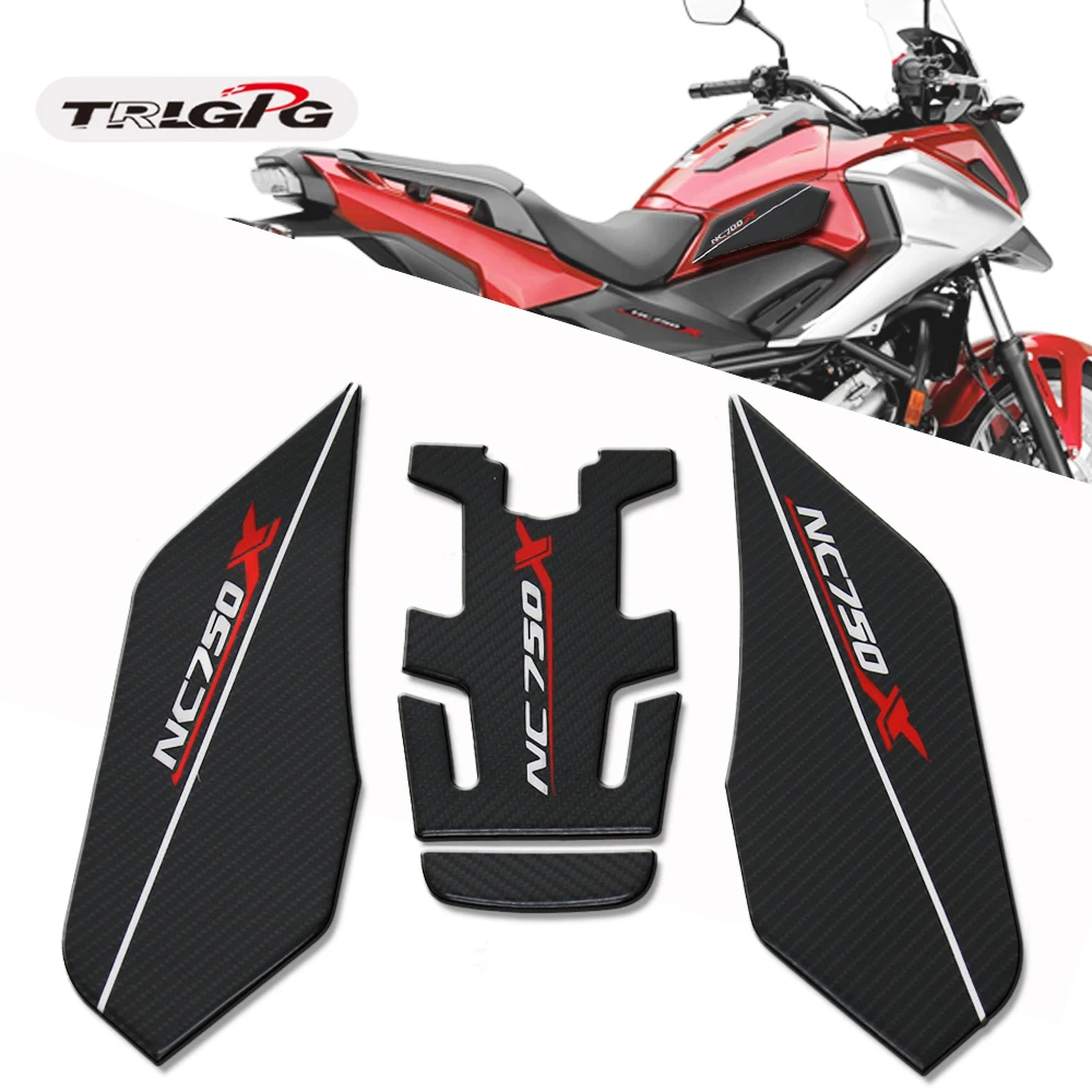 NC750X волоконная текстура для мотоциклетного топливного бака наклейка на крышку