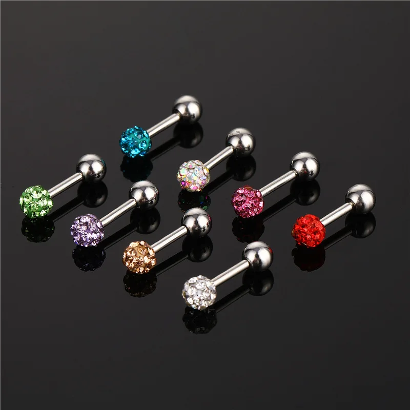 

Dumbbell Earrings Diamond-studded Stainless Steel Earrings or Lip Studs are Suitable for Men and Women’s Jewelry and Gift