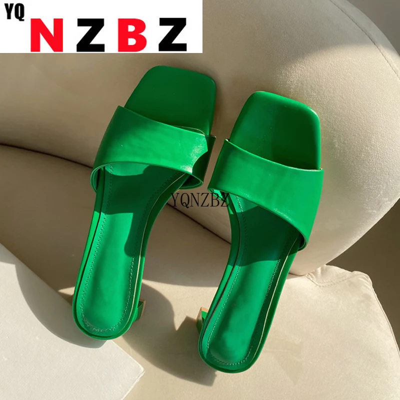 

YQNZBZ Women Brand Slippers 2021 Summer Outdoor Beach Flip Flop Open Toe Flat Casual Low Heel Leisure Sandal Female Slides