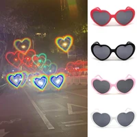 effects glasses heart shaped light becomes heart clear vision lightweight diffraction glasses gift women fashion sunglasses