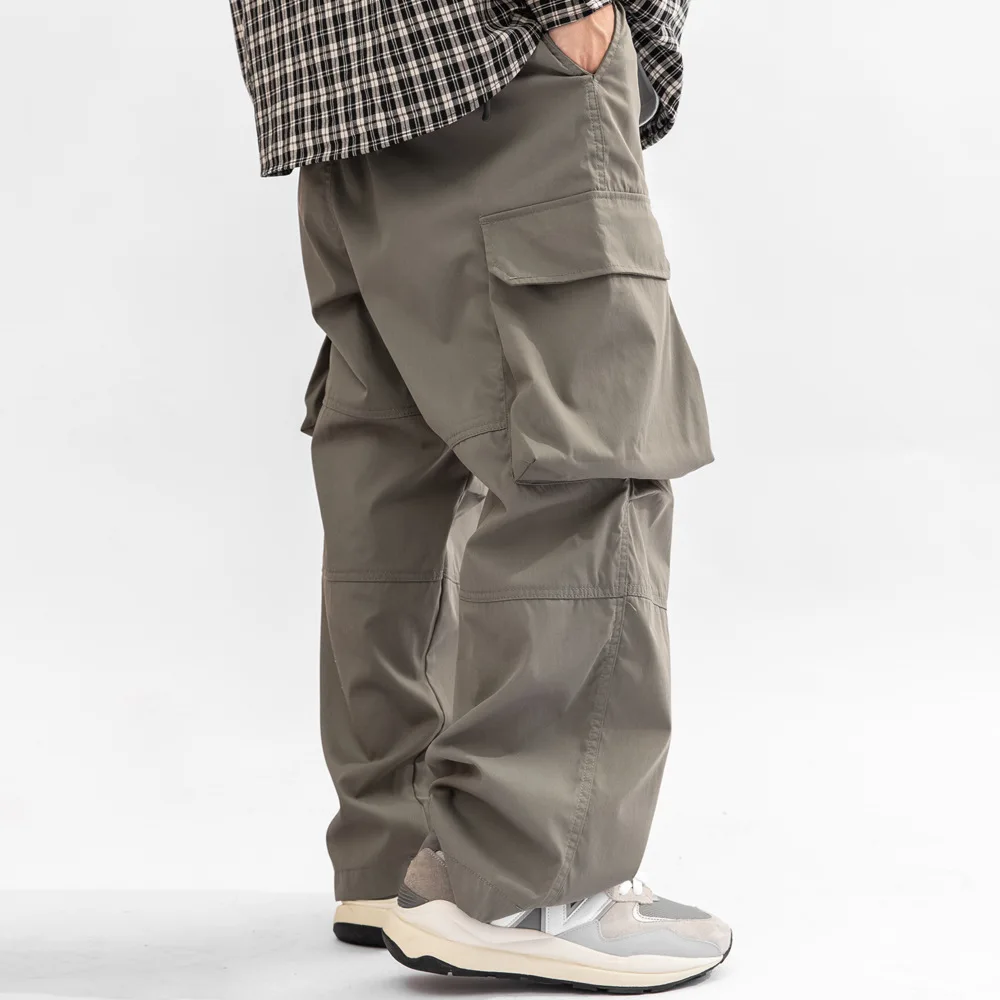 

Мужские свободные шаровары, спортивные брюки цвета хаки в Корейском стиле, большие размеры, 2021