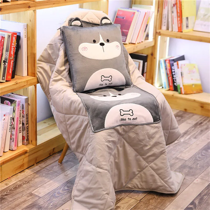 Подушка три в одном плюшевое одеяло с начесом милая супер мультяшная подушка